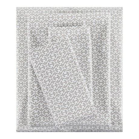 Mainstays 3-Piece 300 Thread Count Grey Flake Cotton Blend Bed Sheet Set  Twin