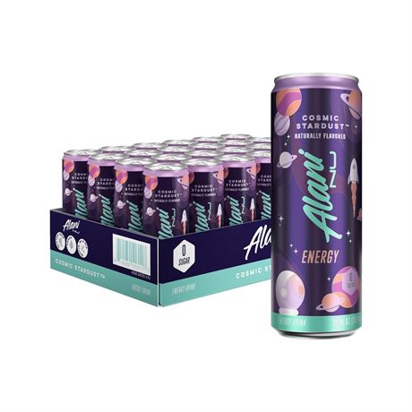 Alani Nu COSMIC STARDUST, Sugar Free, Low Calorie Energy Drinks, 200mg