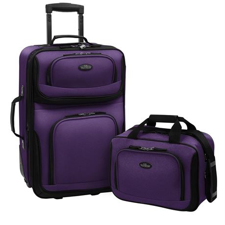 Rio 2-Piece Expandable Carry-on Luggage Set, Purple