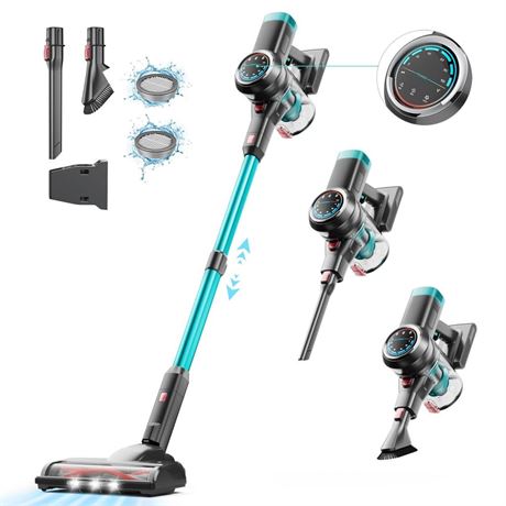 Cordless Vacuum Cleaner, 500W/40Kpa Vacuum Cleaner for Home with Self-standing,