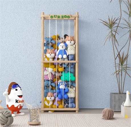 Stuffed Animal Zoo Stuffed Animal Storage Wood Soft Toy Shelf Nursery Room