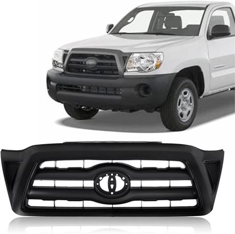 CarPartsDepot Front Black Frame Shell Bumper Grille Assembly Grill And Black