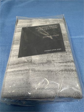 Hudson Park Collection Brushed Texture Stripe Standard Sham cover - Exclusive