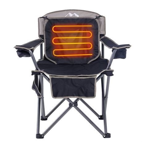 M8TRX SPORTS M8TRX Outdoors Heated Camping Chair, Portable Chair w/ 5000mAH