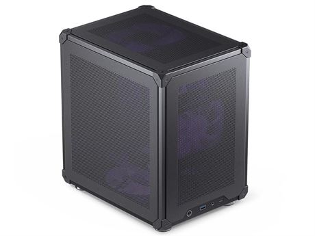 JONSBO C6 Black Mini MATX Mesh Case,Simple Compact Desktop Micro ATX