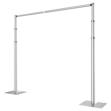 Pipe and Drape Backdrop Stand, 10x10ft Heavy Duty Adjustable Backdrop Frame