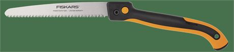 Fiskars 10-Inch Handsaw, New Soft Grip 10-Inch Pruning Saw, Folding, Black and