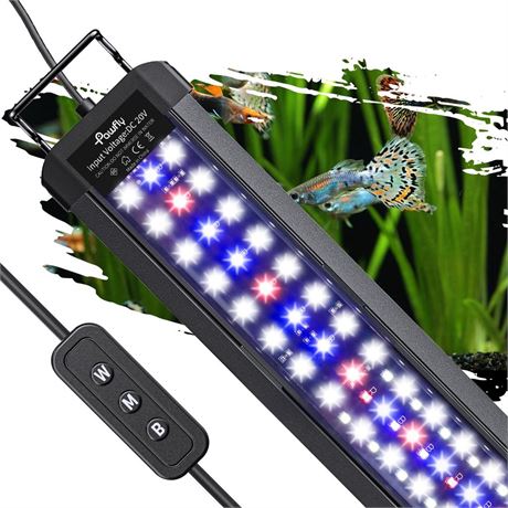 Pawfly 31W Aquarium LED Light for 48 to 54 Inch Fish Tanks Extendable Fish Tank
