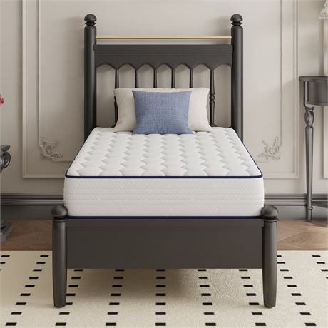 Avenco Pearl 8" Twin Size Medium Adult Supportive Innerspring Mattress