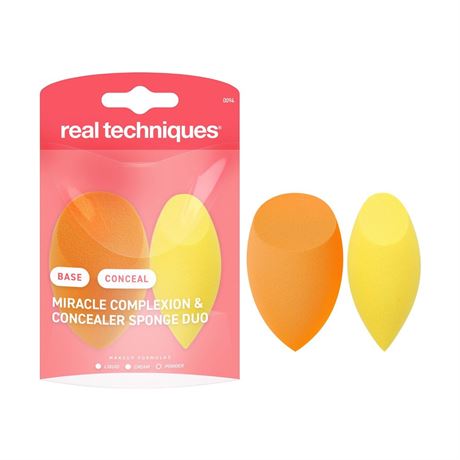 Real Techniques Miracle Complexion + Concealer Sponge, Makeup Sponges for