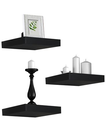 Sorbus - Square Floating Shelf 3 Small Shelves with Invisible Mounting Brackets