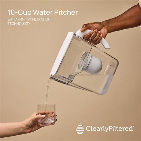 Filtered Water Pitcher with 1 Filter Clearly Pitcher Updated Model Targets PFAS