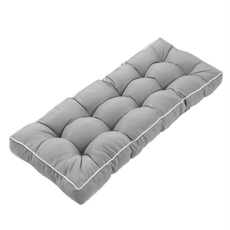 41 inch Outdoor Bench Cushion with Ties,Weather Resistant Thick Tufted Loveseat