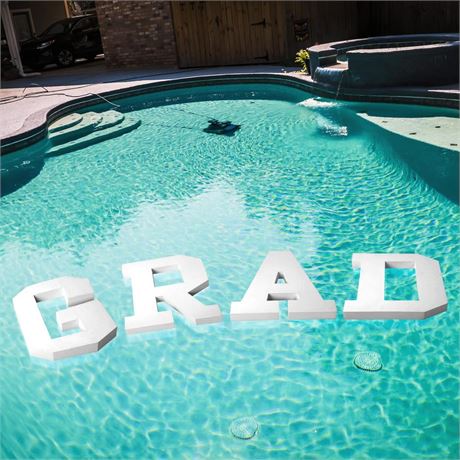 Hoolerry 24 Inch Grad Floating Pool Letters Large Floating Foam Pool Letters