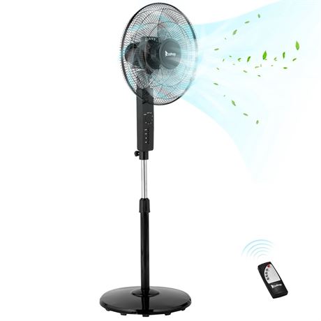 Ktaxon 16" Pedestal Fan with Remote for Bedroom, Living Room, Office,