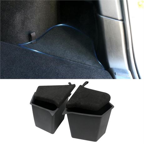 2022 2023 2024 for Tesla Model Y Rear Trunk Organizer Storage Boxes with Lids,