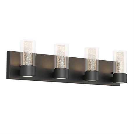 Artika Essence 27 in. 4 Light Black Modern Integrated LED Vanity Light Bar for