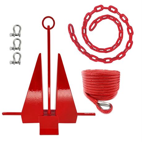 Greenfield Complete Boat Anchor Kit (Up to 16' and 24' Sizes) Comes with Fluke