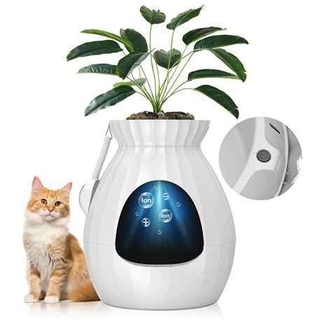 Plant Litter Box Equipped with Odor Removal System,Hidden Cat Planter Litter