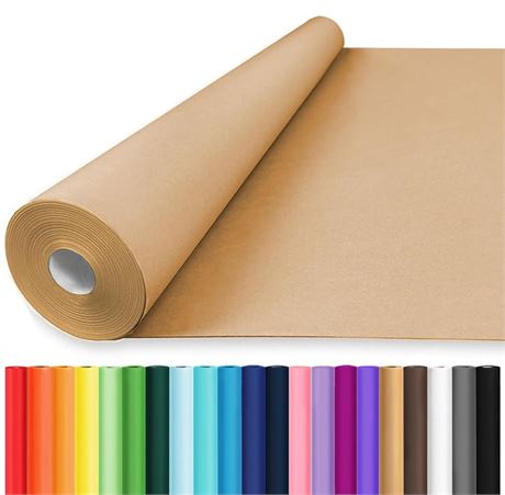 36"x 2400" (200') Brown Wrapping Paper Large Roll, Craft Paper for Bulletin