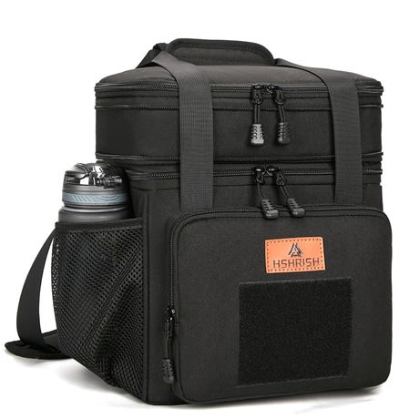 HSHRISH Expandable Large Tactical Lunch Box for Adults, Durable Insulated Lunch