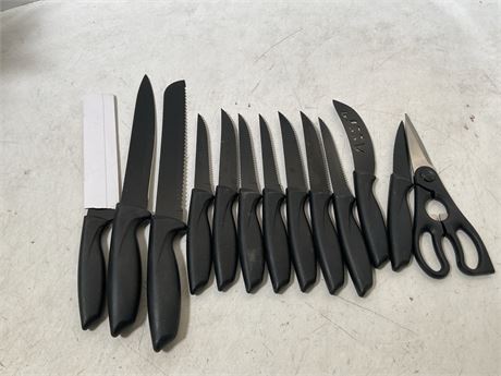Knife Set, Kitchen Knives Set Stainless Steel Sharp Knives Sets of Chef Knife,