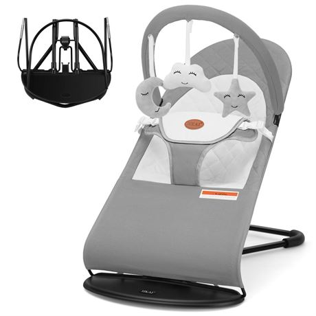 HKAI Baby Bouncer, Portable Baby Bouncer Seat for Babies 0-18 Months, 100%