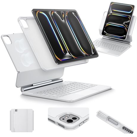 [Upgraded] ESR iPad Pro 13 Inch Case with Keyboard (M5/M4, 2025/2024), iPad Pro