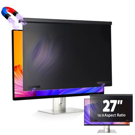 5A Magnetic Computer Privacy Screen Filter 27 Inch for 16:9 Aspect Ratio