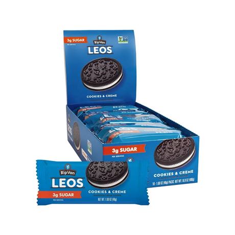 Rip Van Leos Cookies & Cream Sandwich Cookies, 1.69 oz., 10 Packs/Box (0009) 4