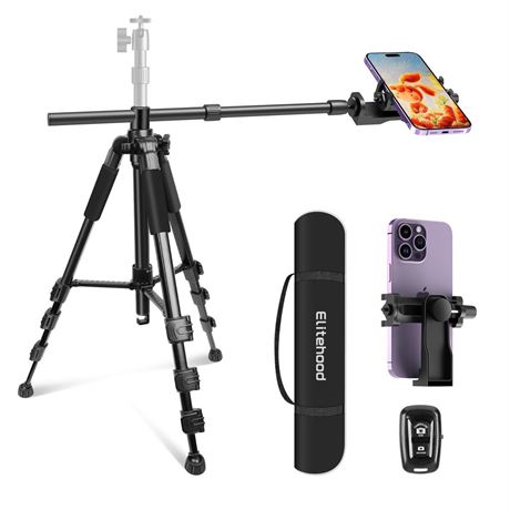 Elitehood Newest Ultra-Stable Overhead Tripod for iPhone – Heavy Duty Aluminum