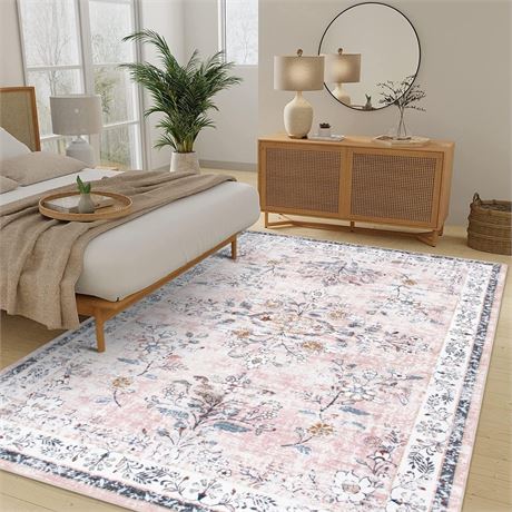 LIVEBOX Washable Rugs 8x10 for Living Room, Boho Large Bedroom Rug 8x10, Soft