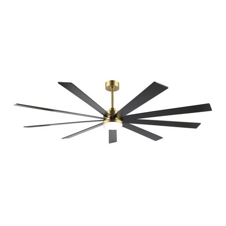 84" DC Motor Ceiling Fan with Light, 6-Speed Remote Control, Reversible Motor,