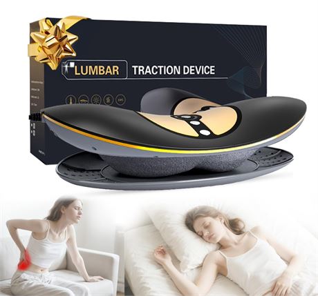Lumbar Traction Device, Electric Lower Back Stretcher Device with Dynamic