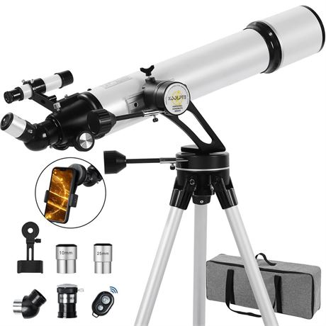 Telescope,90mm Aperture 700mm - Vertisteel AZ Mounting Base, Highly Adjustable