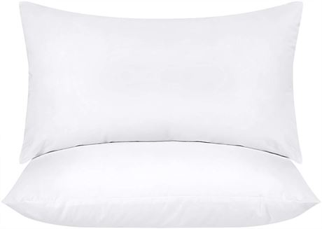 Utopia Bedding Throw Pillows Insert (Pack of 2, White) - 14 x 22 Inches Bed and