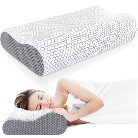 Neck Pillow,Memory Foam Pillow,Ergonomic Cervical Pillow for Pain Relief,
