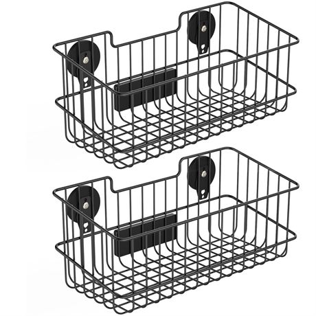 ULIBERMAGNET Magnetic Baskets, Large Capacity Metal Wire Mesh Basket Holder