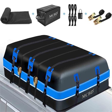 MCBD 40 Cubic Feet Rooftop Cargo Carrier Bag, Waterproof Soft-Shell Car Roof