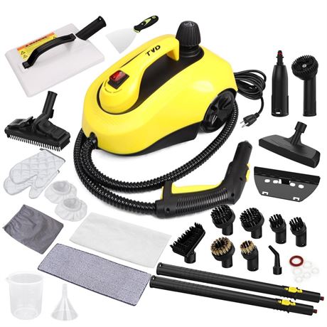 TVD Steam Cleaner, Heavy Duty Canister Steamer with 28 Accessories, Steam Mop