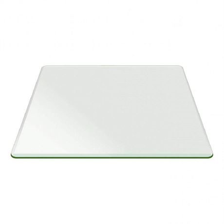 24" x 24" Square Tempered Glass Table Top Bevel Edge - Clear