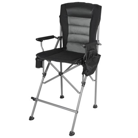 Extra Tall Folding Chairs for Adults 330lbs, Portable Bar Height Foldable