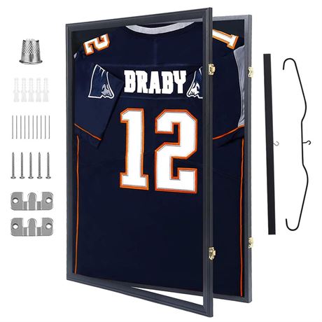 Jersey Frame Display Case Jersey Shadow Box Lockable with 98% UV Protection