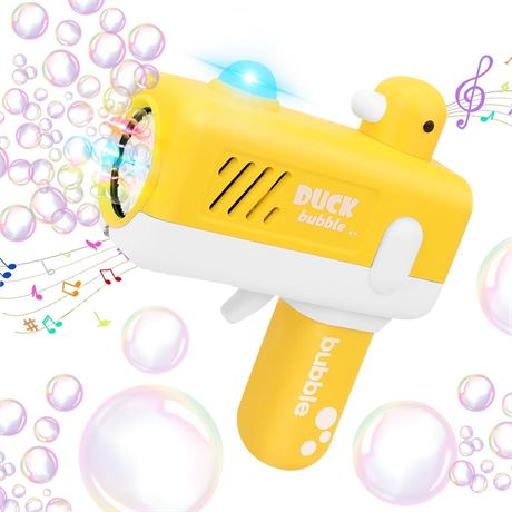 Bubble Guns with 1 Bottles Bubble Solution, Music & Light Automatic Bubble