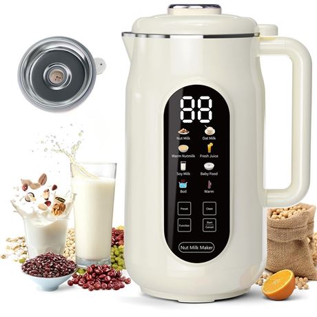 10 in 1 Nut Milk Maker Machine, 42oz IMD Screen Almond Milk Maker, Soy Milk