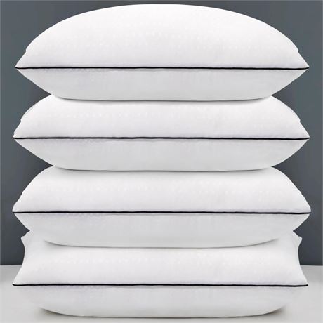 Standard Size Bed Pillows for Sleeping Set of 4,4 Pack Great Support Luxury