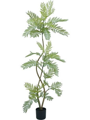 AfanD Artificial Jacaranda mimosifolia Tree, 5ft Tall Fake Plants Artificial
