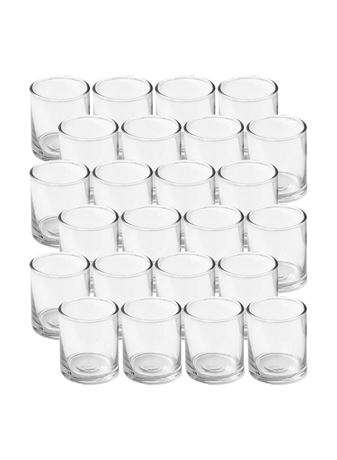 Serene Spaces Living Set of 36 Clear Glass Votive Candle Holders, Ideal for