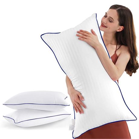 Bed Pillows for Sleeping King Size, Set of 2- Cooling, Luxury Hotel Quality