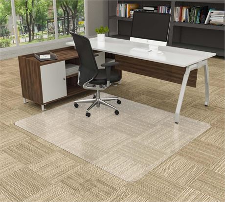 Amyracel Large Office Chair Mat for Low Pile Carpet - 44" x 58" Clear Carpet